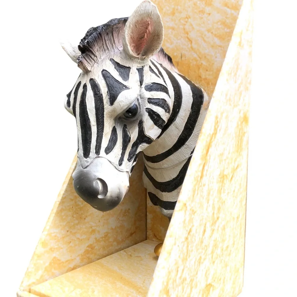 Zebra Handpainted Decorative Wall Hook Figurine (15838)